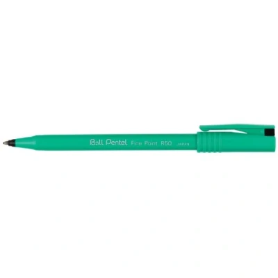Imagen de Pentel R50 A Rollerball Pen Verde Barril 0.8mm Negro (EACH)