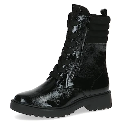 Imagen de CAPRICE 9 25212 41, Botines planos con cordones para Mujer, Negro (Black Comb), 38 EU