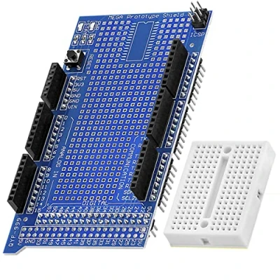Imagen de AZDelivery Prototype Shield con Mini Breadboard Compatible Arduino y Mega 2560 R3 E Book Incluido!