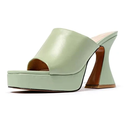Imagen de L37 HANDMADE SHOES She&#039;s A Lady, Sandalia de tacón Mujer, Verde, 37 EU