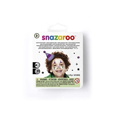 Imagen de Snazaroo Bufón pintura facial, color verde, blanco, morado