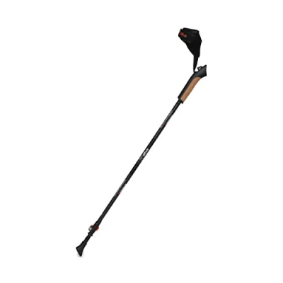 Imagen de Fresno H30 Par Bastones Nordic Walking de Senderismo Dos tramos telescopicos Aluminio Protector Goma Cinta Ajuste en muñeca Adulto Unisex para Hombre y Mujer