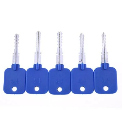 Imagen de Loboo Idea 5pcs serrure réparation outils serrurerie clés d&#039;essai définies pour le verrouillage croisé, trousse à lockpick débutants et Pro serruriers
