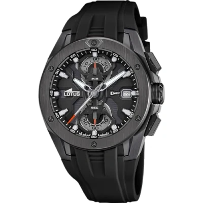 Imagen de LOTUS Reloj Hombre 18943/6 Vortex Caja de Acero Inoxidable 316l Negro Correa Caucho