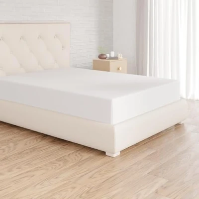 Imagen de Amazon Basics Sabana Bajera Ajustable, 120 x 200 cm, de 100% algodón, Blanco