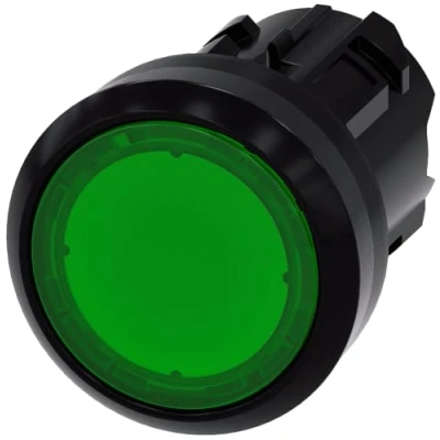 Imagen de Siemens sirius atc Pulsador luminoso redondo verde boton rasante momentaneo