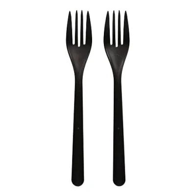 Imagen de Haval Tenedores, Bio PP, 18,5 cm, negro, extra estable, 96435, reutilizables, 50 unidades
