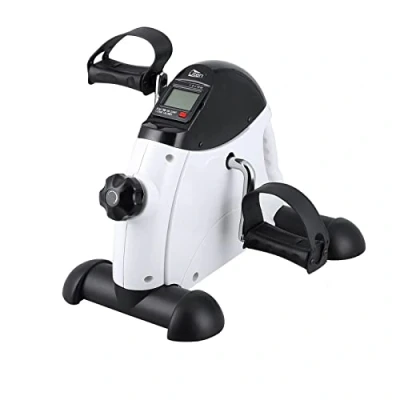 Imagen de Uten Mini Pedal de Ejercicio Estaticos para Bicicleta Brazos y Piernas con Pantalla LCD Resistencia Ajustable, Ciclo en Interiores