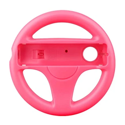Imagen de OSTENT Mario Kart Racing Games Volante compatible para mando a distancia Nintendo Wii Color rosa