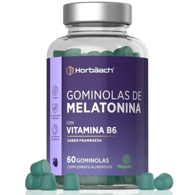 Imagen de Melatonina Gominolas 1mg 60 Vegan Gummies con Vitamina B6 para contribuir a la reducción del cansancio de Horbaach