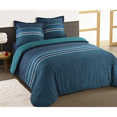 Imagen de Vision Marco Juego de Funda nórdica 260 x 240 cm con 2 Fundas Almohada para Cama Extragrande Personas, 100% algodón