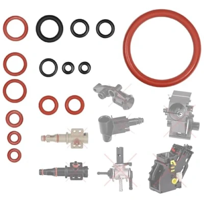 Imagen de Juego de mantenimiento junta tórica compatible con Phillips Saeco Spidem Gaggia RI EP HD SM SUP a cafeteras válvula apoyo vapor, grupo preparación, boquilla entrada, pistón