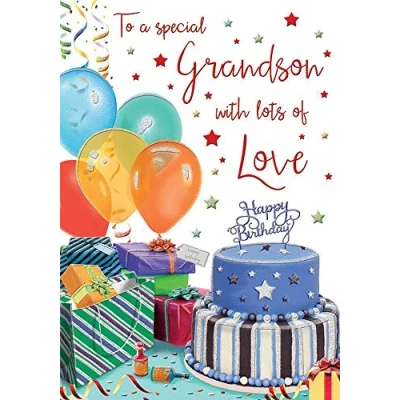Imagen de Piccadilly Greetings Regal Publishing Tarjeta de cumpleaños para nieto (22,86 x 15,24 cm)