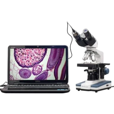 Imagen de AmScope B120C E1 40X 2500X LED Digital Binocular Compound Microscope w 3D Stage +1.3MP USB Camera, [Importado de UK]
