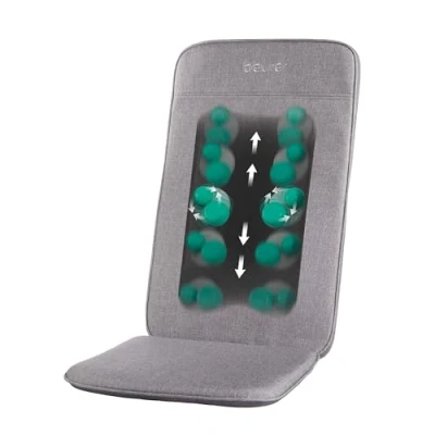 Imagen de Beurer MG 202 Funda de asiento para masaje Shiatsu, Shiatsu el hogar y la oficina, 2 niveles intensidad, carcasa respaldo estrecha, adecuada sillones, sofás sillas oficina