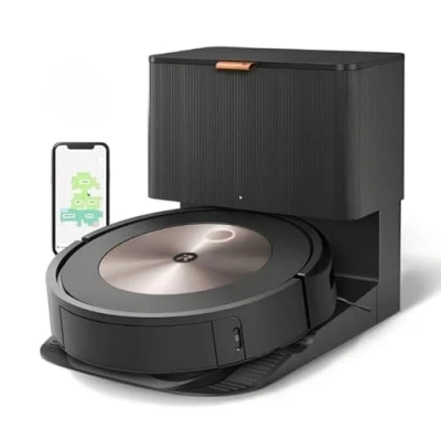 Imagen de iRobot Robot Aspirador con conexión Wi Fi, Roomba J7+ Espresso Vaciado automático de la Suciedad, dos cepillos Goma multisuperficie, optimo para Mascotas, aprende, mapea y se Adapta a tu hogar