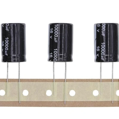 Imagen de 10 Piezas 16V 10000UF Condensador electrolítico de aluminio enchufable 16x25 16 * 25mm