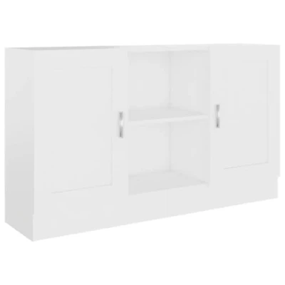 Imagen de vidaXL Aparador Armario de Almacenamiento Mueble Auxiliar Consola Decoración Alacena Organizador Sala Estar Salón Madera Contrachapada Blanco