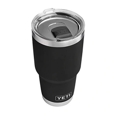 Imagen de YETI Rambler Vaso aislado al vacío de 30 onzas acero inoxidable con tapa MagSlider, color negro