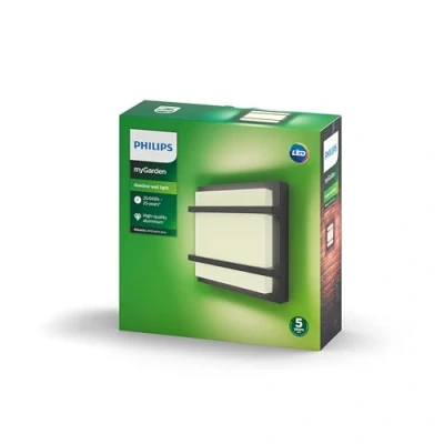 Imagen de LAMPARA INT. PHILIPS PETRONIA WALL LANTERN ANTHRAC Negro