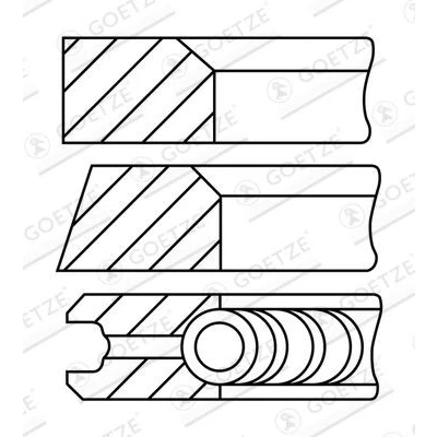 Imagen de GOETZE ENGINE 08 322400 10 Juego de Segmentos Pistón 83 PEUGEOT: 405 II Berlina, 205 Hatchback, I Berlina