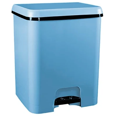 Imagen de COM FORT HOUSE Cubo de Basura Pedal Capacidad 52 litros Reciclaje con Separación Color Azul Cocina DUO Limpieza Fácil