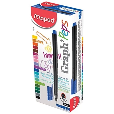 Imagen de Maped 749120 gráfico Peps Bolígrafo de tinta Marshmallow, color MARINA. Caja 12 unidades
