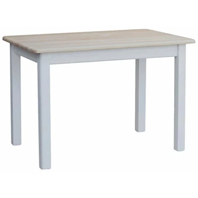 Imagen de k koma mesa de comedor, cocina, madera pino maciza, color blanco, miel, pino, lacada (50 x 100)