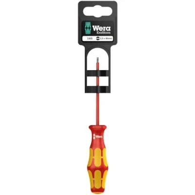 Imagen de Wera 05100000001, Destornillador Plano Aislado según VDE, 0.4 x 2.5 80 mm