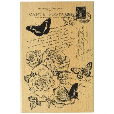 Imagen de Florilèges FHA213008 Tarjeta Diseño Sello Scrapbooking lamentable Beige 15 x 10 2,5 cm