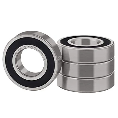 Imagen de XiKe 4 piezas 6205 2RS Rodamiento de bolas 25x52x15mm Acero al cromo y doble junta goma Pre lubricados, 6205RS Rodamientos rígidos a con juntas