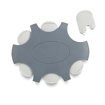 Imagen de JB White ProWax Juego de 6 filtros cerámica para audífonos compatibles con altavoces Oticon y Bernafon, herramientas filtros, color gris