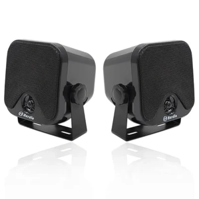 Imagen de Herdio 4 Inch Resistente al Agua Barco Marina Caja Exterior Altavoces Superficie Montado para Skid Steer ATV UTV RZR Golf Carro Tractor Powersports Camión Jeep