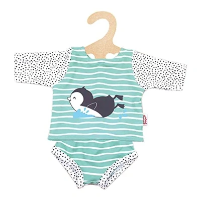 Imagen de Heless 2118 Traje de natación para muñecas con diseño Lunares, 2 Piezas Parte Superior e Inferior, tamaño, Multicolor, 35 45 cm (2118)