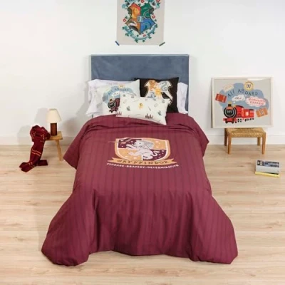 Imagen de BELUM Funda nórdica Harry Potter, con Botones 100% algodón Modelo Gryffindor Sweet para Cama de 80 (140x200 cm.)