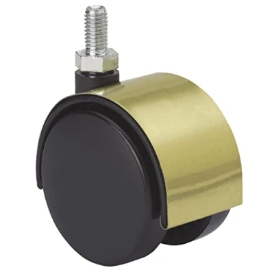 Imagen de Rueda Giratoria para Silla de Oficina, RUEDAS ALEX, DK Latonado, Fijación Espiga Roscada, Poliamida, Ø 50 mm