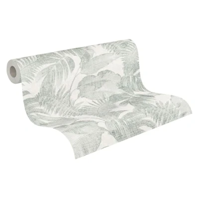 Imagen de A.S. Création Papel pintado De La Selva New Walls Cosy &amp; Relax tejido no 10.05 m x 0.53 Verde Crema Beige Fabricado en Alemania 373964 37396 4