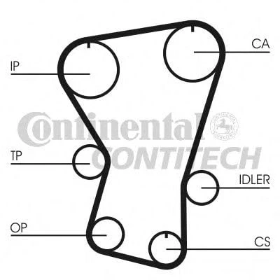 Imagen de CONTITECH CT677 Correa de Distribucion 133 22,1 FIAT: Uno Hatchback, Panda I Hatchback