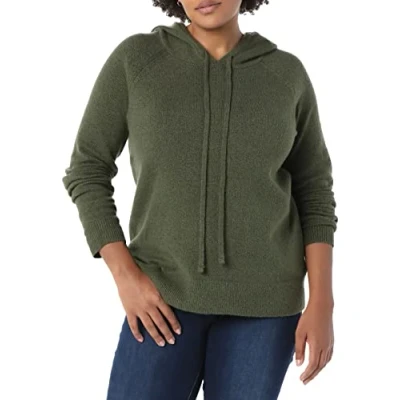 Imagen de Amazon Essentials Jersey con Capucha de Tacto Suave Mujer, Verde Oliva, M