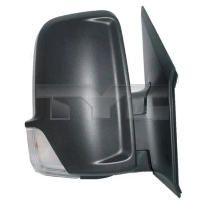 Imagen de espejo retrovisor Tyc 321 0104 izquierda negro para ajuste manual espejo, convexo, brazo corto de MERCEDES BENZ: Sprinter 3.5 T Furgón