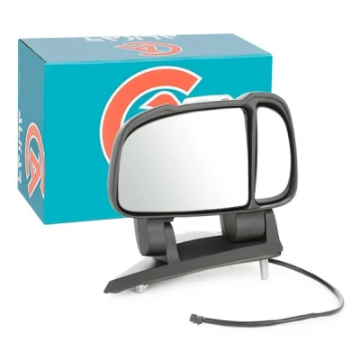 Imagen de espejo retrovisor Alkar 9202922 derecha manual con gran angular, brazo corto de espejo, convexo para vehíc. volante a la izquierda norauto,