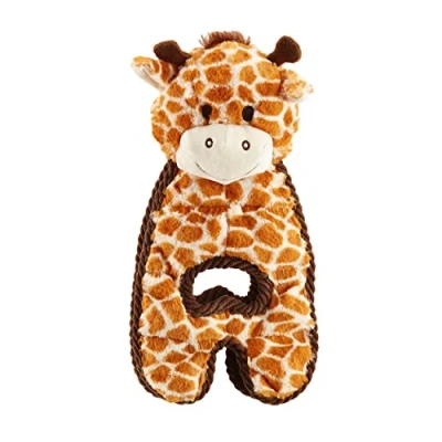 Imagen de Petstages Cuddle Tugs Juguete Interactivo con Sonido para Perros Resistente y Duradero Jirafa Amarillo Tamaño único