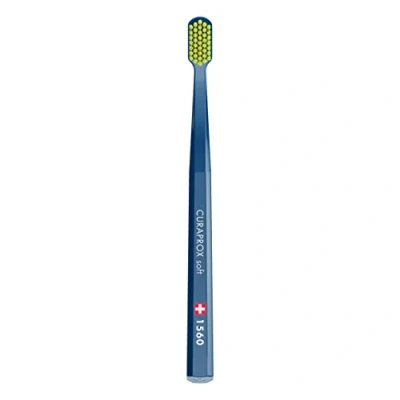 Imagen de Curaprox Zahnbürste CS 1560 Soft Handzahnbürste für Erwachsene mit CUREN Borsten Navy Lime