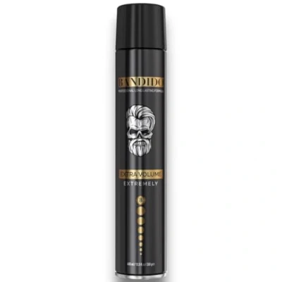 Imagen de Bandido Spray para peinar el cabello, volumen extra, fijación fuerte, 8. Nivel extremadamente negro, 400 ml