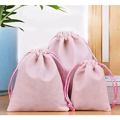 Imagen de NC 10 bolsas grandes de terciopelo con cordón regalo para joyas terciopelo, cordón, regalo, 20 x 25 cm