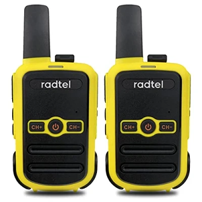 Imagen de Radtel RT12 PMR446 Walkie Talkie Recargables 16 Canales Licencia Libre Radio CTCSS DCS Walky Radiocomunicación con Carga Tipo USB para Construccion Restaurante Supermercado (Yellow)
