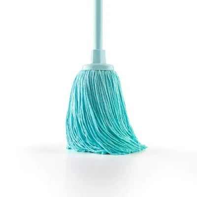 Imagen de Blue Dolphin Fregona Microfibra 100% Reciclada, Super Absorbente, Rosca Universal, Cabezal Extragrande 22cm, Limpieza de Suelos, Sostenible, Diseño en Cruz, Resistente, Hogar