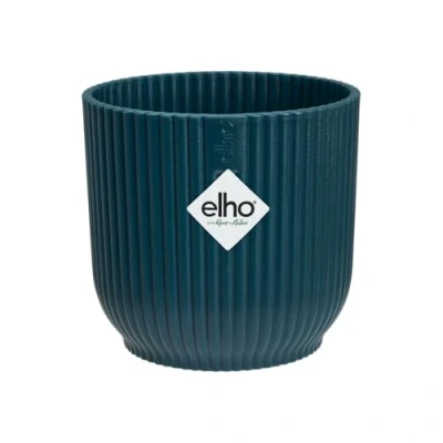 Imagen de Elho Vibes Fold Round Mini 7 Macetero por Interior Ø x H 6.5 cm Azul/Deep Blue