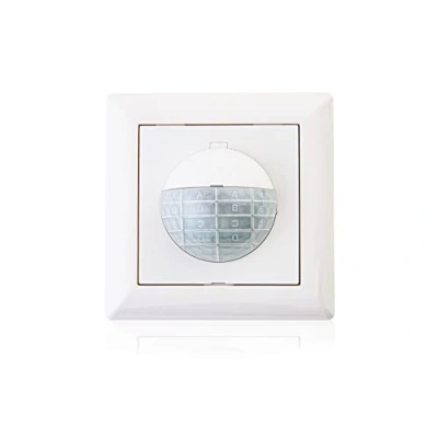 Imagen de HUBER Motion 15 PIR Detector de movimiento 190 para interior, sensor con interruptor, también series interruptores [55 x 55 mm], tecnología salida 2 cables