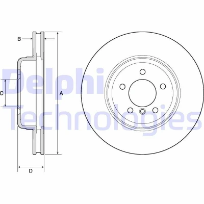 Imagen de DELPHI BG9159C Disco de freno 348 30 5 ventilado revestido altamente carbonizado sin cojinete rueda, anillo sensor ABS BMW: Z4 Roadster